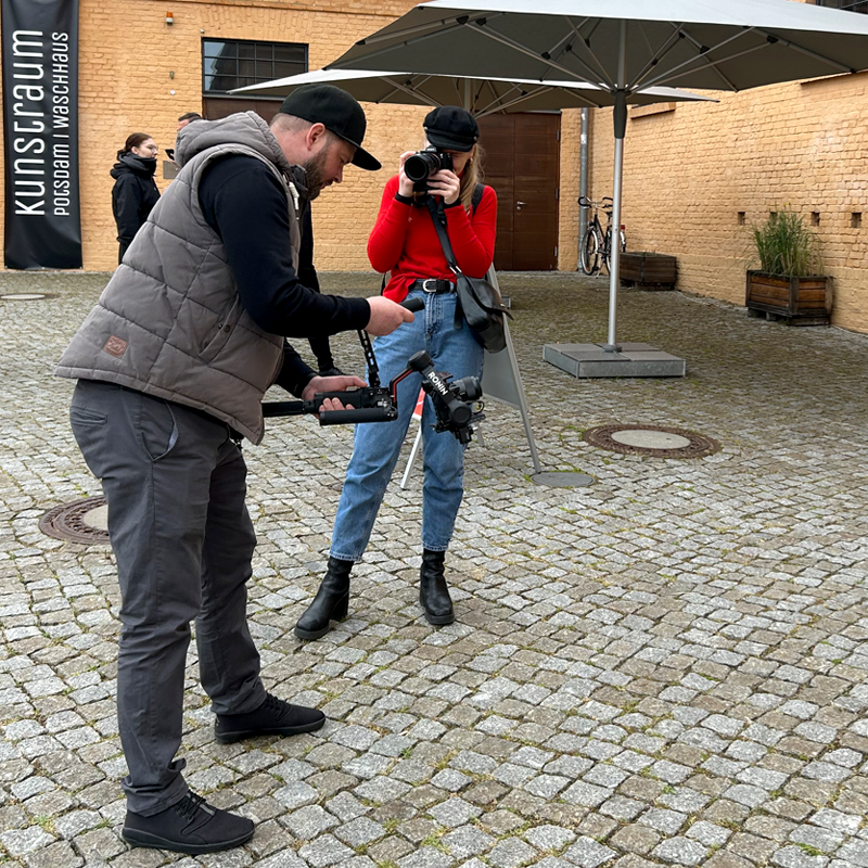 Filmaufnahmen während der EFRE-Veranstaltung